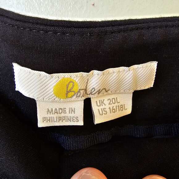 Boden Womens Black Wide Leg Pants Size 16 18 L Comfy Office Capsule Staple Plus - Picture 7 of 7